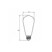Лампочка Eurolamp ST64 7W E27 2700K (MLP-LED-ST64-07273(Amber)) - Изображение 3