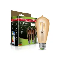 Лампочка Eurolamp ST64 7W E27 2700K (MLP-LED-ST64-07273(Amber)) - Изображение 1