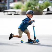 Самокат Micro Mini Deluxe Foldable LED" складний Блакитний океан" (MMD200) - Зображення 9