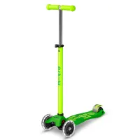 Самокат Micro Maxi Deluxe Neon LED" Зелений папуга" (MMD232) - Изображение 1