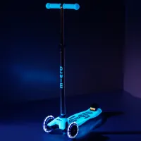 Самокат Micro серії Maxi Deluxe Glow LED" Синій кришталь" (MMD366) - Изображение 7