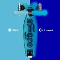 Самокат Micro серії Maxi Deluxe Glow LED" Синій кришталь" (MMD366) - Изображение 8