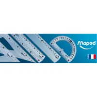 Лінійка Maped пластикова ESSENTIALS, 20см, двостороння шкала, прозорий (MP.146108) - Зображення 3
