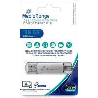 USB флеш накопичувач Mediarange 128GB Silver USB 3.0 / Type-C (MR938) - 2