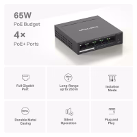 Комутатор мережевий Mercusys MS105GP - Image 4