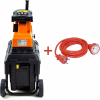 Садовий подрібнювач GTM MS2800/45 KIT, 220В, 2800Вт, до 45мм, фреза, 60л + подовжувач 10м (MS2800/45_KIT+ext.cord) - Image 2