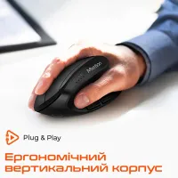 Мишка Meetion BTM008 Wireless/Bluetooth Black (MT-BTM008-A) - Зображення 3