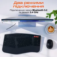 Мишка Meetion BTM008 Wireless/Bluetooth Black (MT-BTM008-A) - Зображення 7