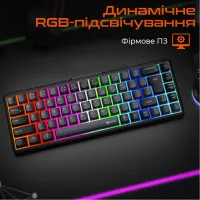 Клавиатура Meetion MK12 Bluetooth/USB Type-C Black (MT-MK12-A-RUA) - Изображение 5