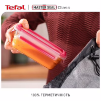 Харчовий контейнер Tefal Master Seal, Набір 3шт, жаростійке скло, прозорий (N1050910) - Image 5