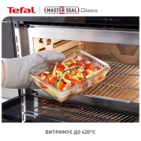 Харчовий контейнер Tefal Master Seal, Набір 3шт, жаростійке скло, прозорий (N1050910) - Image 6