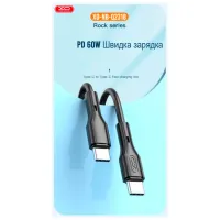 Дата кабель USB-C to USB-C 1.0m NB-Q231B 60W Black XO (NB-Q231B-BK) - 4