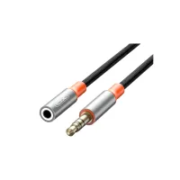 Кабель мультимедійний 3.5mm M to 3.5mm F 1.0m black XO (NB-R269A.black) - 3