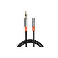 Кабель мультимедійний 3.5mm M to 3.5mm F 1.0m black XO (NB-R269A.black) - 1