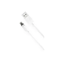 Дата кабель USB 2.0 AM to Lightning 1.0m 2.1A magnetic pvc white XO (NB187-L-1-WH) - 1