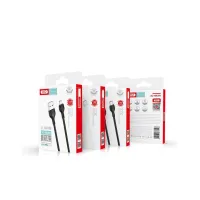 Дата кабель USB 2.0 AM to USB-C 2.0m 2.1A black XO (NB200-TC-BK) - 2