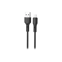Дата кабель USB 2.0 AM to USB-C 1.0m black XO (NB230-AC.black) - 1