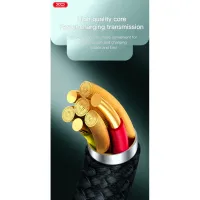 Дата кабель USB 2.0 AM to USB-C 1.0m braided black XO (NB235_C_Black) - 2