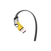 Дата кабель USB-C + USB A to USB-C + Lightning XO (NB283-CAI.gray) - Изображение 2