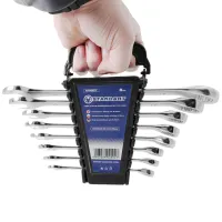 Ключ Стандарт ріжково-накидний 8 шт. 8-19 мм на холдері (NKK8ST) - 4