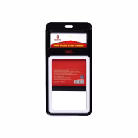 Бейдж Optima преміальний вертикальний 66х97 мм двосторонній, чорний (O45680) - Image 2