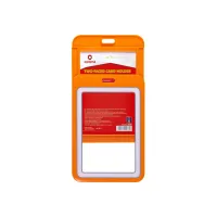 Бейдж Optima преміальний вертикальний 66х97 мм двосторонній, помаранчевий (O45684) - Зображення 2