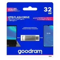 USB флеш накопичувач Goodram 32GB ODA3 Silver USB 3.0 / Type-C (ODA3-0320S0R11) - Зображення 5