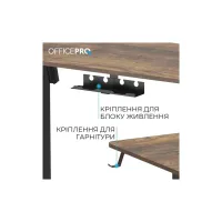 Комп'ютерний стіл OfficePro ODE1470DW Dark Wood/Black (ODE1470DW) - Зображення 4