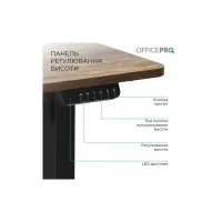 Комп'ютерний стіл OfficePro ODE1470DW Dark Wood/Black (ODE1470DW) - Зображення 6