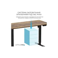 Комп'ютерний стіл OfficePro ODE1670DW Dark Wood/Black (ODE1670DW) - 7