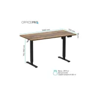 Комп'ютерний стіл OfficePro ODE1670DW Dark Wood/Black (ODE1670DW) - 10