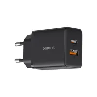 Зарядний пристрій Baseus 1xUSB-C 30W + 1xUSB black (P10111404113-00) - 1