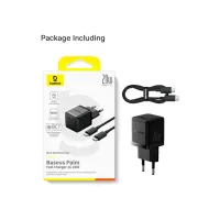 Зарядний пристрій Baseus Palm Fast Charger 1C 20W + Cable 1.0m Type-C 60W black (P10111602113-01) - 6