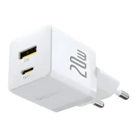 Зарядний пристрій Baseus 1xUSB-C 20W + 1xUSB white + cable USB-C to USB-C 60W 1.0m (P10111608213-01) - 5