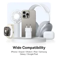 Зарядний пристрій Baseus 1xUSB-C 20W + 1xUSB white + cable USB-C to USB-C 60W 1.0m (P10111608213-01) - 9