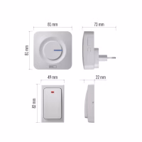 Дверний дзвінок EMOS бездротовий P5731 220В 2 приймачі (180м) (P5731) - Image 3