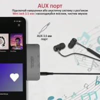 Концентратор Promate USB Hub 4 ports padhub-pro.grey (padhub-pro.grey) - 6