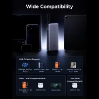 Батарея універсальна Ugreen 25000mAh 165W DualCable (PB552 55995B) - Зображення 9