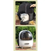 Переноска для тварин Lapka з вентиляцією біла (PCB-01-W) - 8