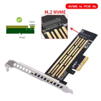 Контролер Dynamode M.2 SSD NVMe M-Key to PCI-E 3.0 x4/ x8/ x16, full profile br (PCI-Ex4- M.2 M-key) - 7