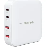 Зарядний пристрій Choetech GaN 2 USB-A / 2 USB-C 100W QC3.0/PD/PPS (PD8008-EU-WH) - 1