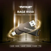 USB флеш накопичувач Patriot 128GB Rage R550 Matte Black USB 3.2/Type-C (PE128GR550DSAD) - 5