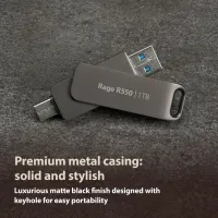 USB флеш накопичувач Patriot 128GB Rage R550 Matte Black USB 3.2/Type-C (PE128GR550DSAD) - 6