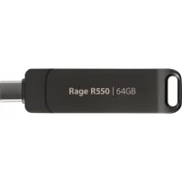 USB флеш накопичувач Patriot 64GB Rage R550 Matte Black USB/Type-C 3.2 (PE64GR550DSAD) - 1