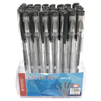 Ручка гелева H-Tone 0,5 мм, чорна, уп. 40 шт. (PEN-HT-JJ20201-B) - Зображення 2