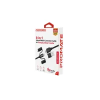 Дата кабель USB 2.0 AM to Lightning + Micro 5P + USB-C pentapower.black Promate (pentapower.black) - 2