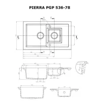 Мийка кухонна Perfelli PIERRA PGP 536-78 LIGHT BEIGE - 6