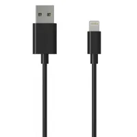 Дата кабель USB 2.0 AM to Lightning 1.0m Cu, 2.1А, Black Grand-X (PL01B) - 2