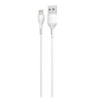 Дата кабель USB 2.0 AM to Lightning 1.0m Cu, 2.1А White Grand-X (PL01W) - 1