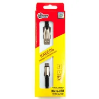 Дата кабель USB 2.0 AM to Micro 5P 1.0m black Dengos (PLS-M-PLSK-BLACK) - 3